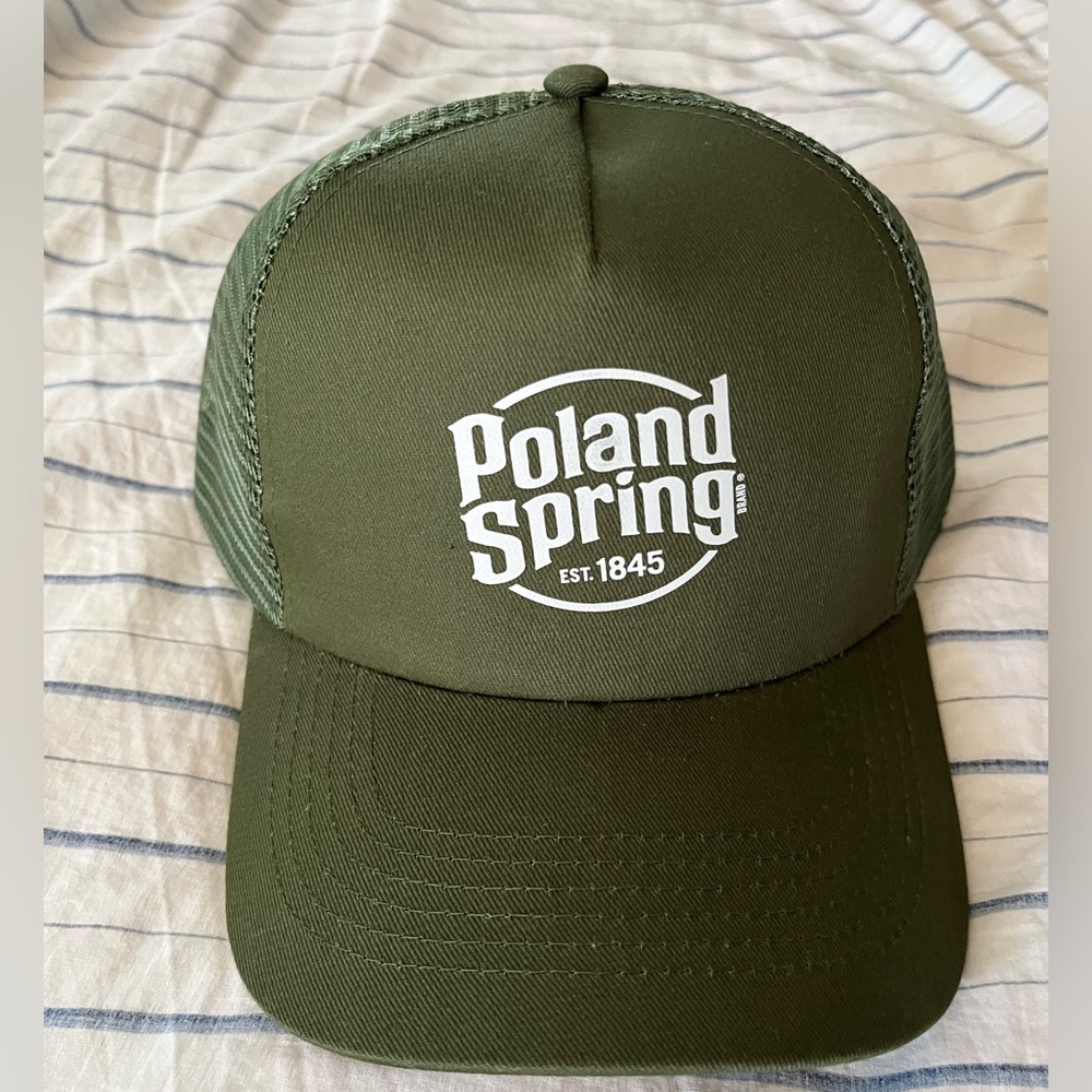 Authentic Poland Spring Green Hat New